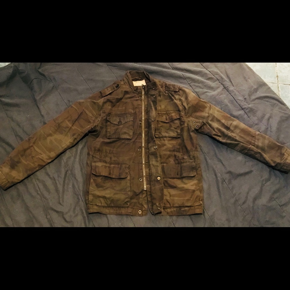 Lucky brand camouflage military field jacket